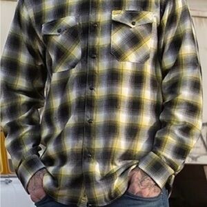 DIXXON Limited Edition Yellow and Black Plaid Shirt